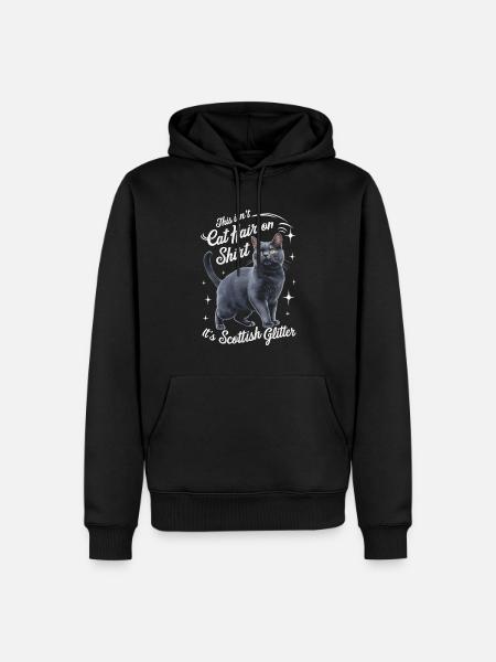 Katze Scottish Fold Geschenk - Männer Premium Bio Hoodie - Schwarz