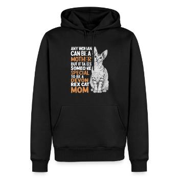 Katze Devon Rex Geschenk - Männer Premium Bio Hoodie - Schwarz - Vorne - Nico (187cm)