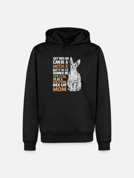 Katze Devon Rex Geschenk - Männer Premium Bio Hoodie - Schwarz