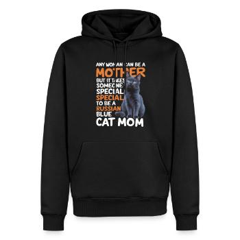 Katze Russisch Blau Geschenk - Männer Premium Bio Hoodie - Schwarz - Vorne - Nico (187cm)
