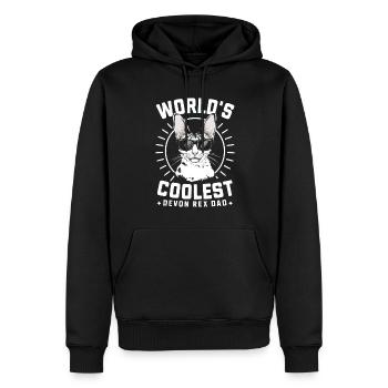 Katze Devon Rex Geschenk - Männer Premium Bio Hoodie - Schwarz - Vorne - Nico (187cm)