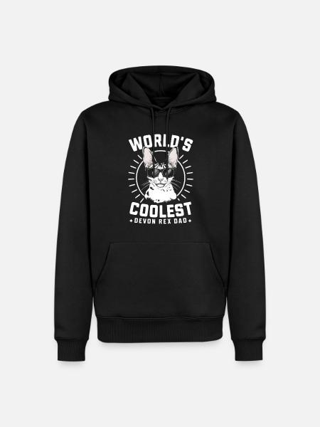 Katze Devon Rex Geschenk - Männer Premium Bio Hoodie - Schwarz