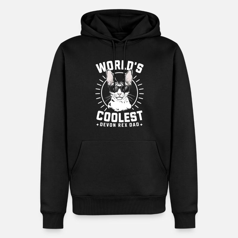 Katze Devon Rex Geschenk - Männer Premium Bio Hoodie - Schwarz