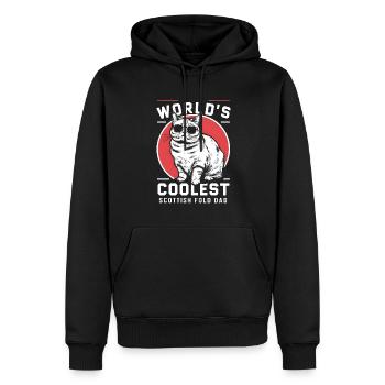 Katze Scottish Fold Geschenk - Männer Premium Bio Hoodie - Schwarz - Vorne - Nico (187cm)