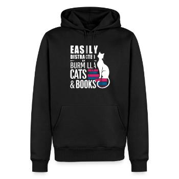 Katze Burmilla Geschenk - Männer Premium Bio Hoodie - Schwarz - Vorne - Nico (187cm)