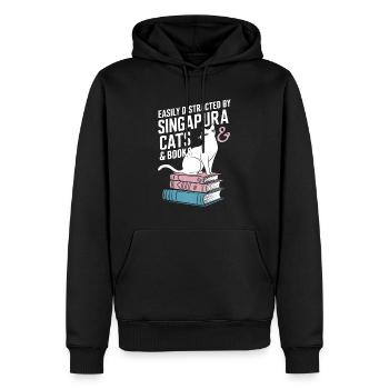 Katze Singapura Geschenk - Männer Premium Bio Hoodie - Schwarz - Vorne - Nico (187cm)
