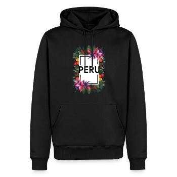Machu Picchu Geschenk - Männer Premium Bio Hoodie - Schwarz - Vorne - Nico (187cm)