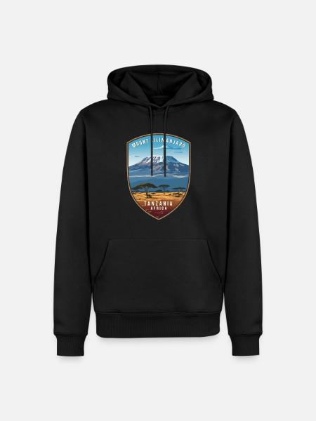 Kilimandscharo Geschenk - Männer Premium Bio Hoodie - Schwarz