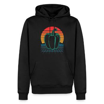 Paprika Geschenk - Männer Premium Bio Hoodie - Schwarz - Vorne - Nico (187cm)