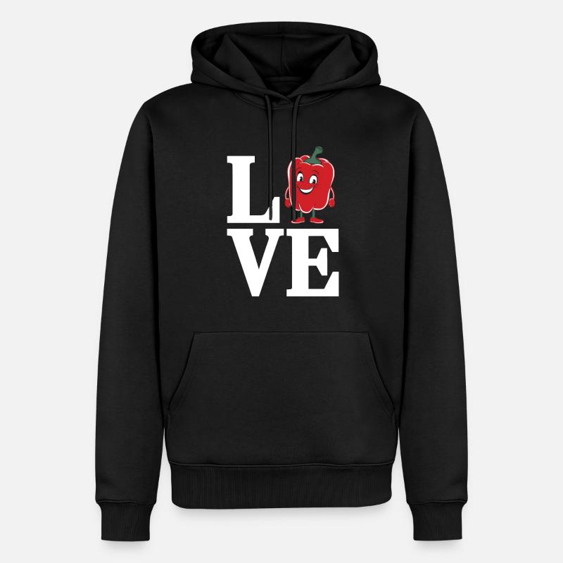 Paprika Geschenk - Männer Premium Bio Hoodie - Schwarz