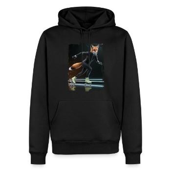 Fuchs Skating Geschenk - Männer Premium Bio Hoodie - Schwarz - Vorne - Nico (187cm)