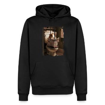 Meerschweinchen Toilette Geschenk - Männer Premium Bio Hoodie - Schwarz - Vorne - Nico (187cm)