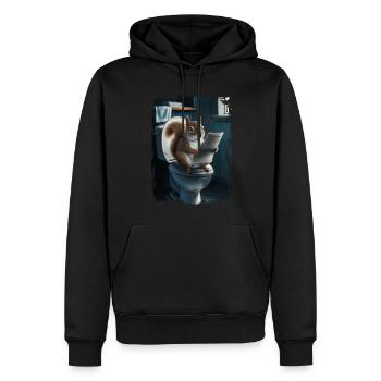 Eichhörnchentoilette Geschenk - Männer Premium Bio Hoodie - Schwarz - Vorne - Nico (187cm)
