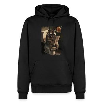 Waschbärtoilette Geschenk - Männer Premium Bio Hoodie - Schwarz - Vorne - Nico (187cm)
