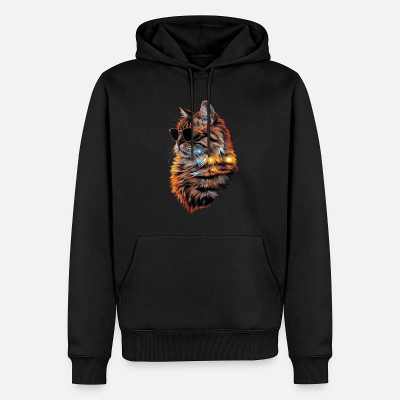 Sonnenbrille mit Perserkatze Geschenk - Männer Premium Bio Hoodie - Schwarz