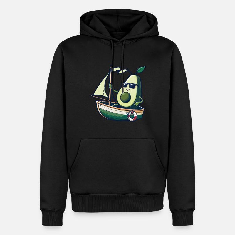 Obst Avocado Bootfahren Geschenk - Männer Premium Bio Hoodie - Schwarz