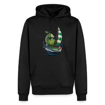 Frucht Limette Bootfahren Geschenk - Männer Premium Bio Hoodie - Schwarz - Vorne - Nico (187cm)