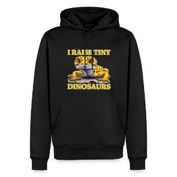 Leopardgecko Spruch Lustiges Leopardgecko Geschenk - Männer Premium Bio Hoodie - Schwarz - Vorne - Nico (187cm)