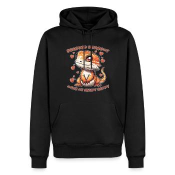 Dragon barbu disant Fun Drôle Dragon barbu cadeau - Sweat à capuche Premium bio Homme - noir - Devant - Nico (187cm)