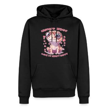 Leopardgecko Spruch Lustiges Leopardgecko Geschenk - Männer Premium Bio Hoodie - Schwarz - Vorne - Nico (187cm)