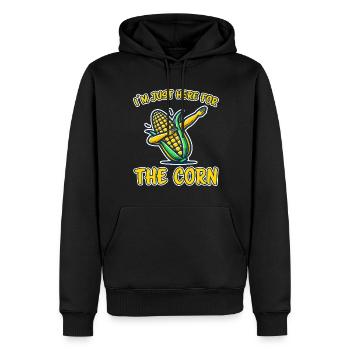 Corn on the cob saying corn funny corn on the cob gift - Men’s Premium Organic Hoodie - black - Front - Nico (187cm)