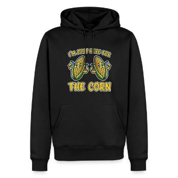 Corn on the cob saying corn funny corn on the cob gift - Men’s Premium Organic Hoodie - black - Front - Nico (187cm)