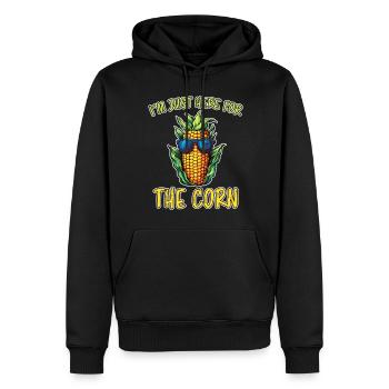 Corn on the cob saying corn funny corn on the cob gift - Men’s Premium Organic Hoodie - black - Front - Nico (187cm)