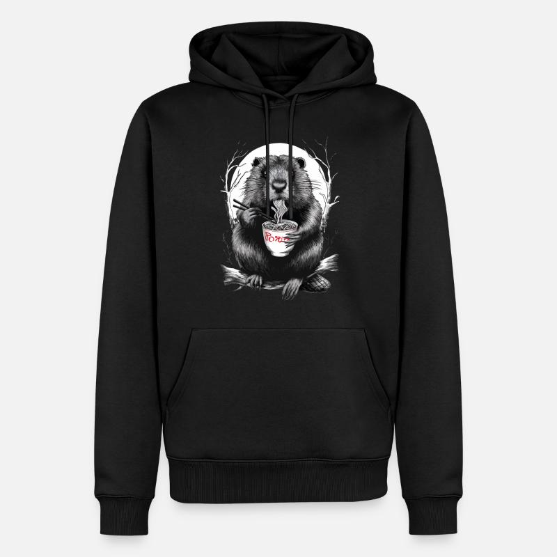 Biber - Männer Premium Bio Hoodie - Schwarz