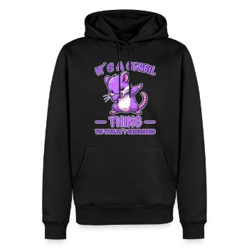 Dabbing Gerbil Dire Racing Rat Gerbil Cadeau - Sweat à capuche Premium bio Homme - noir - Devant - Nico (187cm)