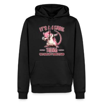 Dabbing Gerbil Dire Racing Rat Gerbil Cadeau - Sweat à capuche Premium bio Homme - noir - Devant - Nico (187cm)