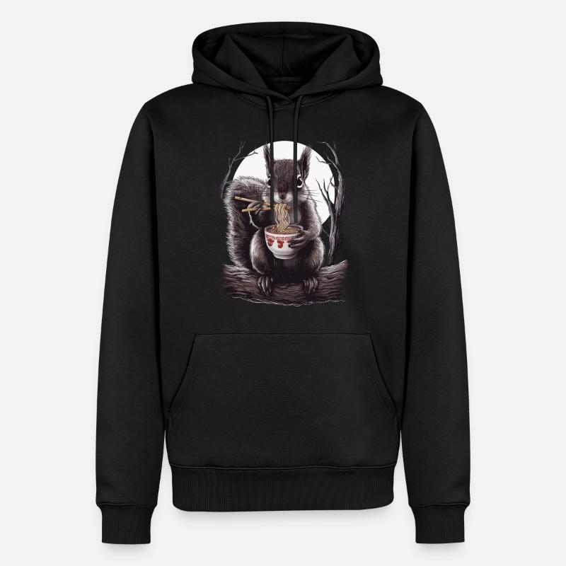 Eichhörnchen - Männer Premium Bio Hoodie - Schwarz