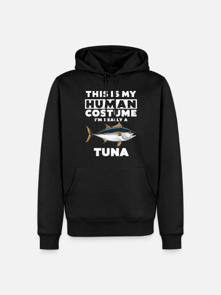 Thunfisch - Männer Premium Bio Hoodie - Schwarz
