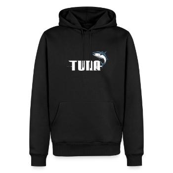 Thunfisch - Männer Premium Bio Hoodie - Schwarz - Vorne - Nico (187cm)