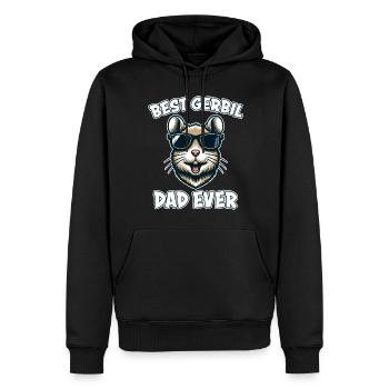 Gerbille disant Gerbil papa Drôle Gerbille Cadeau - Sweat à capuche Premium bio Homme - noir - Devant - Nico (187cm)