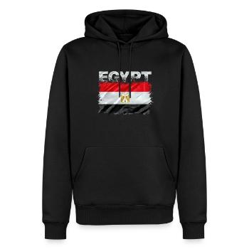 Égypte - Sweat à capuche Premium bio Homme - noir - Devant - Nico (187cm)