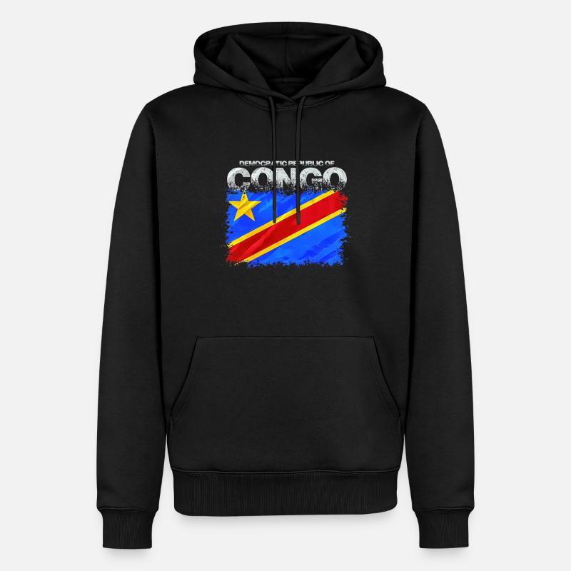 Congo - Sweat à capuche Premium bio Homme - noir