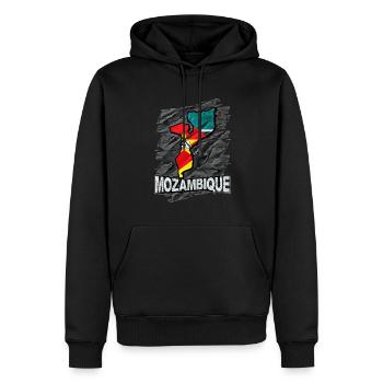Mozambique - Sweat à capuche Premium bio Homme - noir - Devant - Nico (187cm)