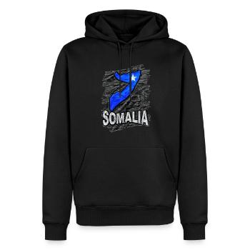 Somalia - Männer Premium Bio Hoodie - Schwarz - Vorne - Nico (187cm)