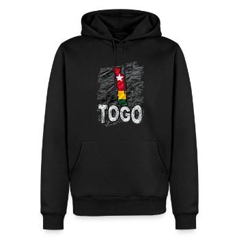 Togo - Männer Premium Bio Hoodie - Schwarz - Vorne - Nico (187cm)