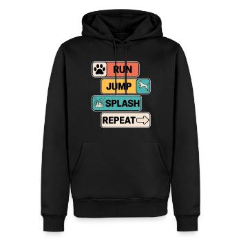 Dock Diving Spruch Dog Diving Dock Diving Geschenk - Männer Premium Bio Hoodie - Schwarz - Vorne - Nico (187cm)