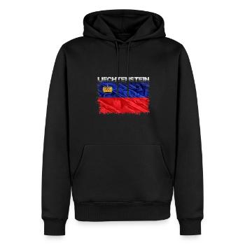 Liechtenstein - Männer Premium Bio Hoodie - Schwarz - Vorne - Nico (187cm)