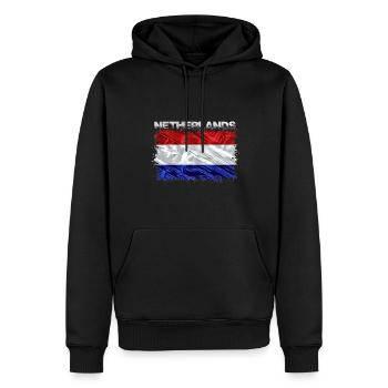 Niederlande - Männer Premium Bio Hoodie - Schwarz - Vorne - Nico (187cm)