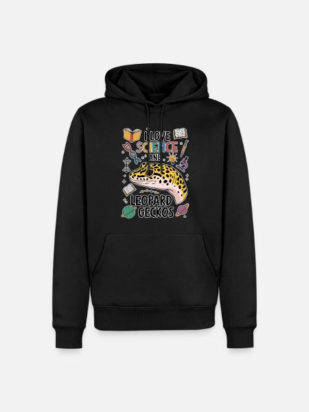 Leopardgecko Spruch Student Leopardgecko Geschenk - Männer Premium Bio Hoodie - Schwarz