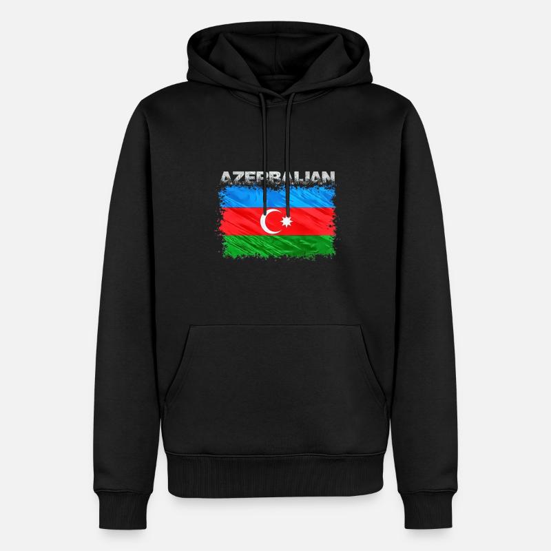 Aserbaidschan - Männer Premium Bio Hoodie - Schwarz