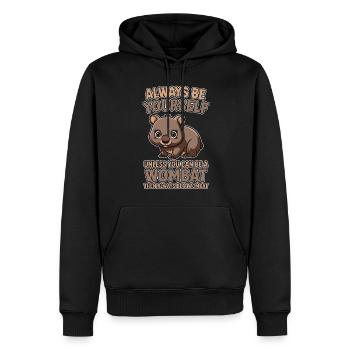 Wombat Spruch Australien Lustiges Wombats Geschenk - Männer Premium Bio Hoodie - Schwarz - Vorne - Nico (187cm)