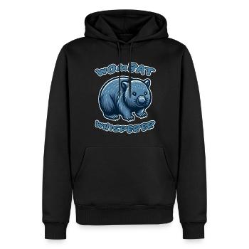 Wombat Spruch Australien Lustiges Wombats Geschenk - Männer Premium Bio Hoodie - Schwarz - Vorne - Nico (187cm)