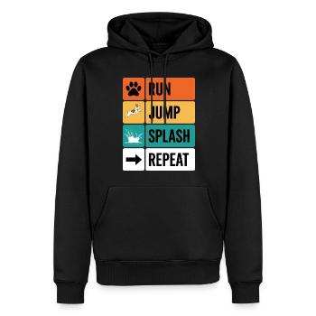 Dock Diving Spruch Dog Diving Dock Diving Geschenk - Männer Premium Bio Hoodie - Schwarz - Vorne - Nico (187cm)