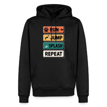 Dock Diving Spruch Dog Diving Dock Diving Geschenk - Männer Premium Bio Hoodie - Schwarz - Vorne - Nico (187cm)