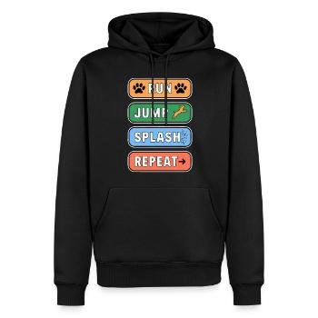 Dock Diving Spruch Dog Diving Dock Diving Geschenk - Männer Premium Bio Hoodie - Schwarz - Vorne - Nico (187cm)