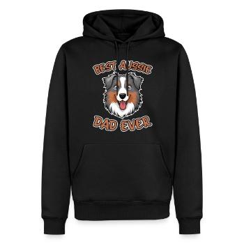 Australian Shepherd Dad Funny Aussie Gift - Men’s Premium Organic Hoodie - black - Front - Nico (187cm)